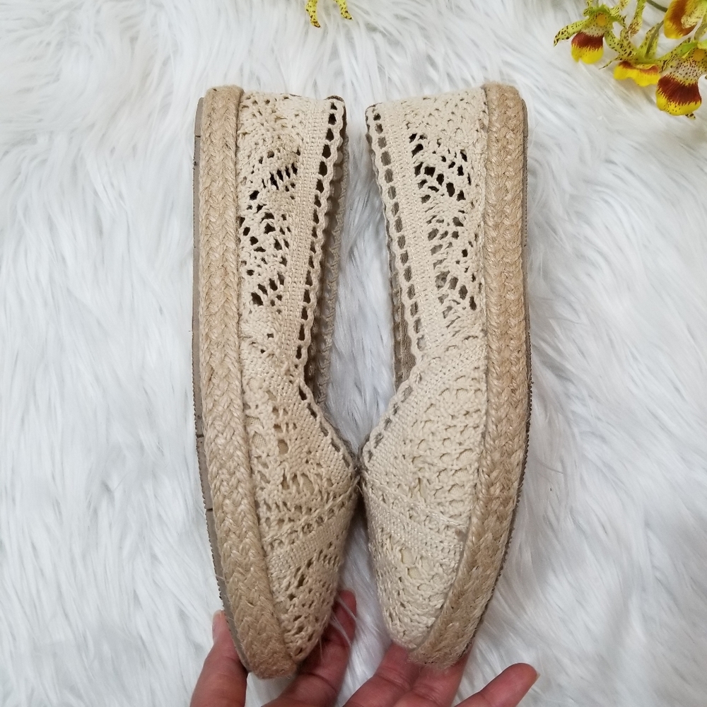 Time And Tru Memory Foam Flats Crocheted Espadril… - image 7